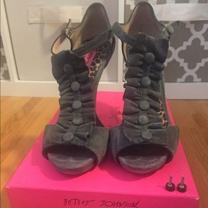 Gray Suede Betsey Johnson Shoes